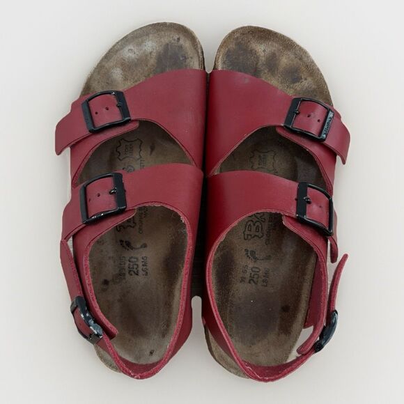 Birkenstock Womens Size 39 Birkis Red Slingback US Size 8 Le Mans - Picture 1 of 8
